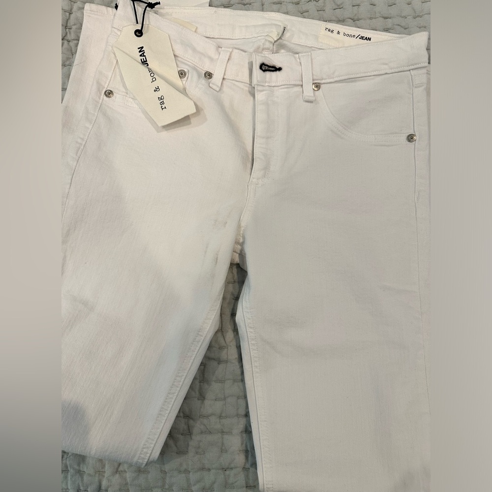NWT Rag & Bone White Denim Skinny Jean